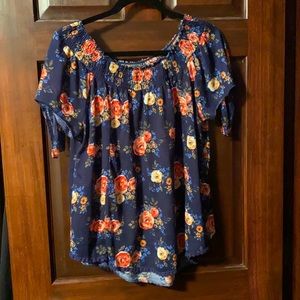 Women’s floral off the shoulder blouse